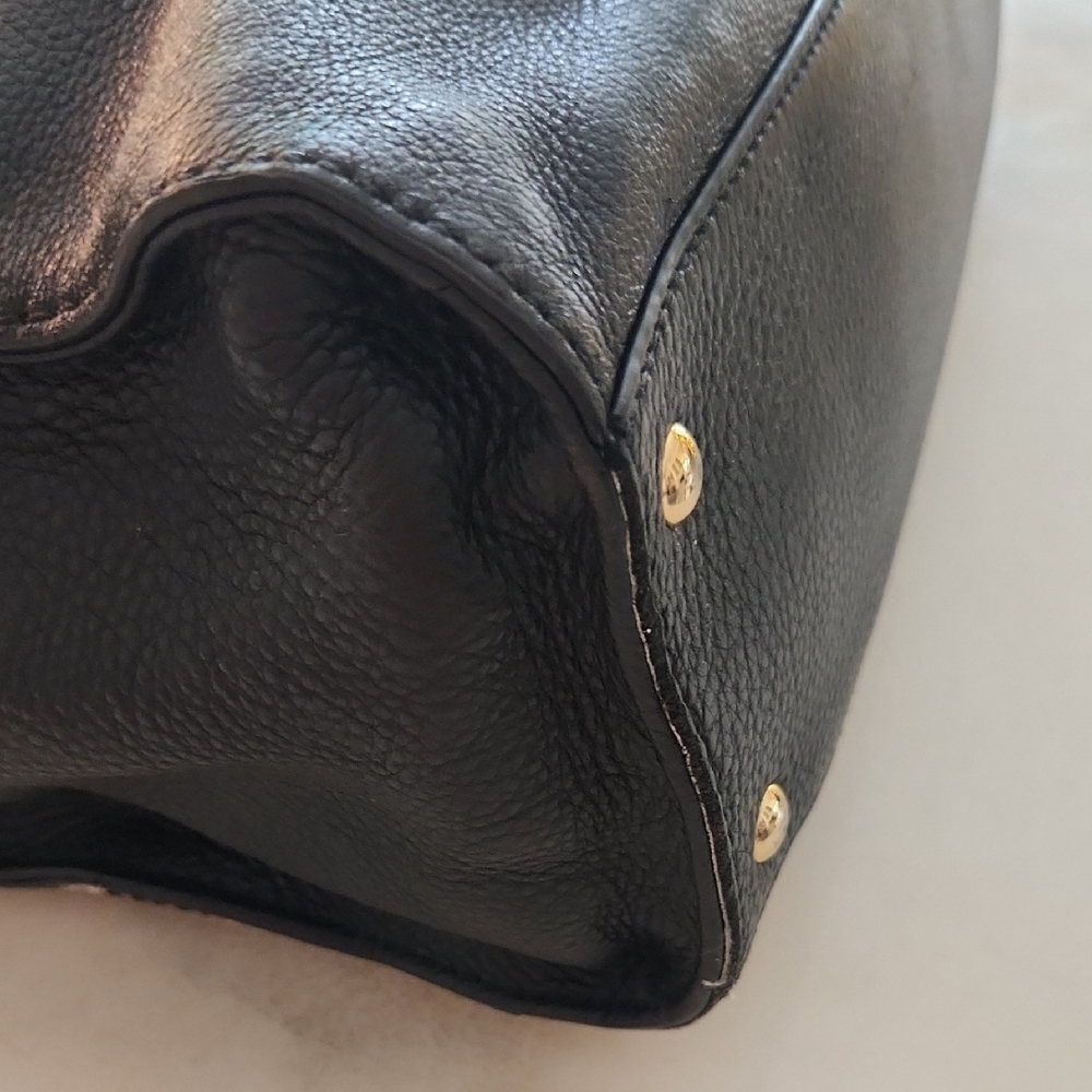 Michael Kors Leopard Print Satchel with Black Details - Picture 10 of 16